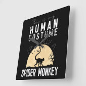 スパイダーギフト |ハロウィーンの人間の衣装スパイダー スクエア壁時計 (傾斜)