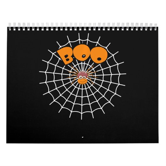 スパイダーギフト | Boo Spider Webおもしろいハロウィーン カレンダー (カバー)