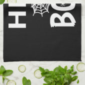 スパイダーギフト | Hey Boo Halloween おもしろい Spider Web キッチンタオル (折り畳み)