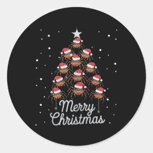 スパイダークリスマスツリースパイダースクリスマスツリータンクトップ1 ラウンドシール