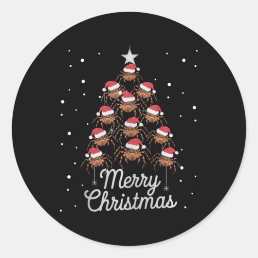 スパイダークリスマスツリースパイダースクリスマスツリータンクトップ1 ラウンドシール (正面)