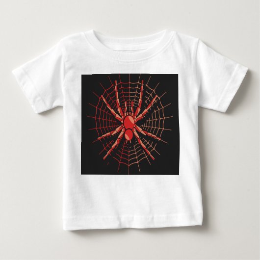 スパイダーグラフィック素晴らしベビージャージーTシャツ ベビーTシャツ (正面)