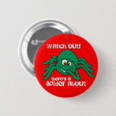 スパイダーグリーンレッドキッズボタン/バッジを見る 缶バッジ (正面&裏面)