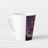 スパイダーコズミックくもの巣ハロウィーン銀河系の恐怖 カフェラテマグ (左アングル)