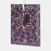 スパイダーコズミックくもの巣ハロウィーン銀河系の恐怖 ガラスオーナメント (正面左)