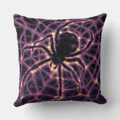 スパイダーコズミックくもの巣ハロウィーン銀河系の恐怖 クッション (裏面)