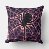 スパイダーコズミックくもの巣ハロウィーン銀河系の恐怖 クッション (正面)