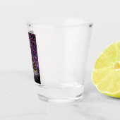 スパイダーコズミックくもの巣ハロウィーン銀河系の恐怖 ショットグラス (右)