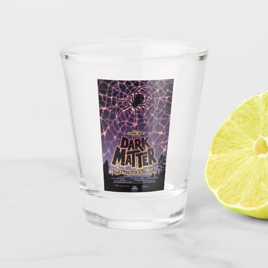 スパイダーコズミックくもの巣ハロウィーン銀河系の恐怖 ショットグラス (正面)