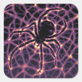 スパイダーコズミックくもの巣ハロウィーン銀河系の恐怖 スクエアシール (正面)