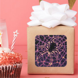 スパイダーコズミックくもの巣ハロウィーン銀河系の恐怖 スクエアシール