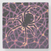 スパイダーコズミックくもの巣ハロウィーン銀河系の恐怖 ストーンコースター (正面)