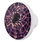 スパイダーコズミックくもの巣ハロウィーン銀河系の恐怖 セラミックノブ (右)