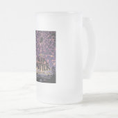 スパイダーコズミックくもの巣ハロウィーン銀河系の恐怖 フロストグラスビールジョッキ (正面右)