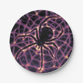 スパイダーコズミックくもの巣ハロウィーン銀河系の恐怖 ペーパープレート (正面)