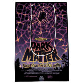 スパイダーコズミックくもの巣ハロウィーン銀河系の恐怖 ミディアムペーパーバッグ (裏面)