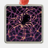 スパイダーコズミックくもの巣ハロウィーン銀河系の恐怖 メタルオーナメント (正面)