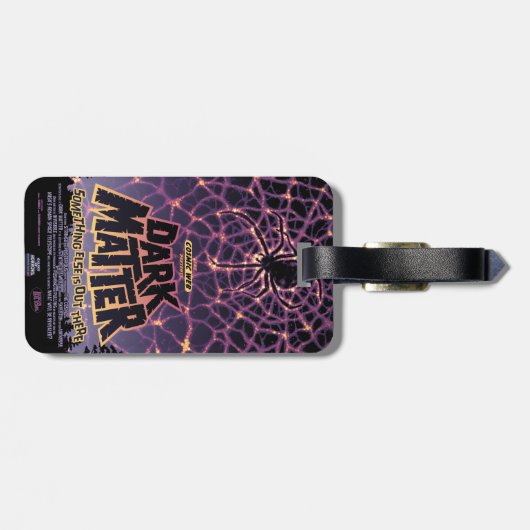 スパイダーコズミックくもの巣ハロウィーン銀河系の恐怖 ラゲッジタグ (裏面横)