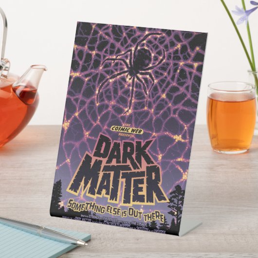 スパイダーコズミックくもの巣ハロウィーン銀河系の恐怖 台座サイン (インサイチュ)