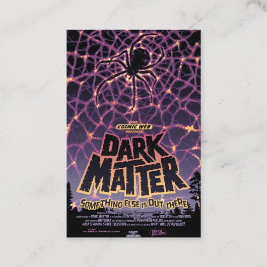 スパイダーコズミックくもの巣ハロウィーン銀河系の恐怖 名刺 (正面)