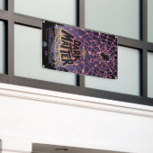 スパイダーコズミックくもの巣ハロウィーン銀河系の恐怖 横断幕 (ビルの外側)