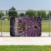 スパイダーコズミックくもの巣ハロウィーン銀河系の恐怖 横断幕 (インサイチュ)