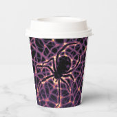 スパイダーコズミックくもの巣ハロウィーン銀河系の恐怖 紙コップ (裏面)