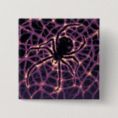 スパイダーコズミックくもの巣ハロウィーン銀河系の恐怖 缶バッジ (正面)