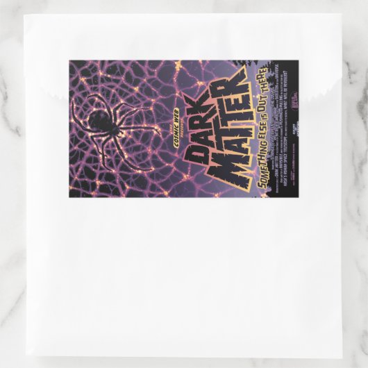 スパイダーコズミックくもの巣ハロウィーン銀河系の恐怖 長方形シール (バッグ)