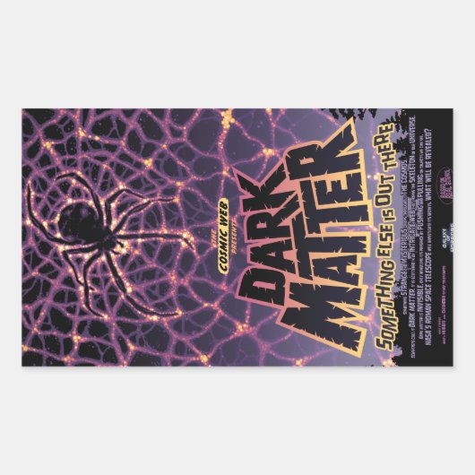スパイダーコズミックくもの巣ハロウィーン銀河系の恐怖 長方形シール (正面)