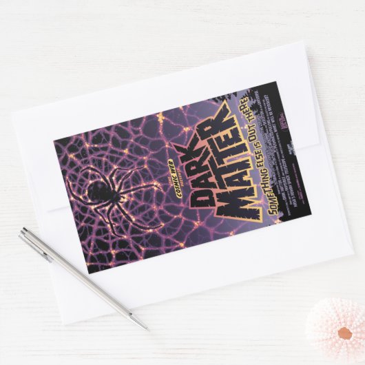 スパイダーコズミックくもの巣ハロウィーン銀河系の恐怖 長方形シール (封筒)