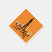 スパイダーシャンデリアハロウィーンゴシック スタンダードカクテルナプキン (角)