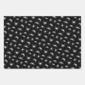 スパイダーシルエットのパターン ラッピングペーパーシート (正面2)