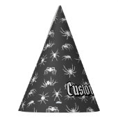 スパイダーシルエットパターンパーティー帽子 パーティーハット (左)