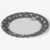 スパイダーシルエットパターン紙プレート ペーパープレート (アングル)