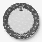 スパイダーシルエットパターン紙プレート ペーパープレート (正面)