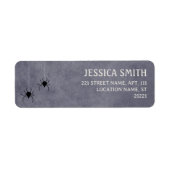 スパイダースグレーハロウィーンベイビーシャワー差出人住所 ラベル (正面)