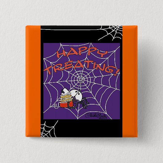 スパイダーススイートキャッチ 缶バッジ (正面)