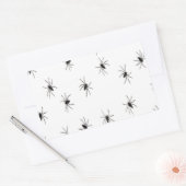 スパイダースハロウィーンクリーミー不気味クローリー 長方形シール (封筒)