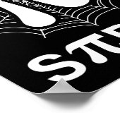 スパイダースパイダーサイエンス数学先生おもしろいスパイダー ポスター (角)