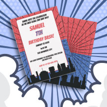 スパイダースーパーヒーローレッド&ブルー誕生日