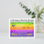 スパイダース&スネークハロウィンマルティーニレシピはがき ポストカード (スタンド正面)