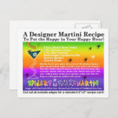 スパイダース&スネークハロウィンマルティーニレシピはがき ポストカード (正面/裏面)