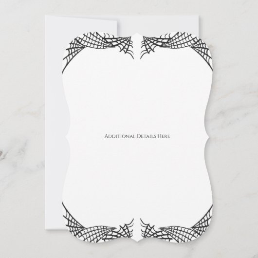 スパイダーズくもの巣結婚式招待状 セーブザデート (裏面)