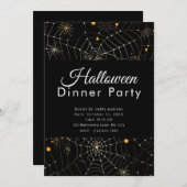 スパイダーズとスパイダーウェブハロウィンディナーパーティー 招待状 (正面/裏面)