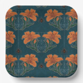 スパイダーズとユリお洒落ービクトリアンハロウィーン ペーパープレート (正面)