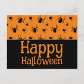 スパイダーズハッピーハローウィンパーティーブラックオレンジカスタム色 ポストカード (正面)