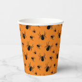 スパイダーズハローウィンパーティブラックオレンジカスタム 紙コップ (正面)