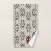 スパイダーズ – ボーンホワイトとこうもりブラック バスタオルセット (ハンドタオル)