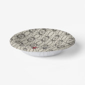 スパイダーズ – ボーンホワイトとこうもりブラック ペーパーボウル (傾斜あり)